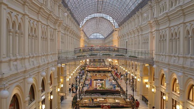 interior of GUM mall, view from third floor