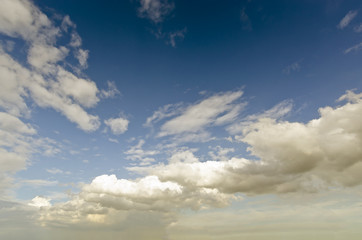 Cloudy sky background with blank space for graphic usage