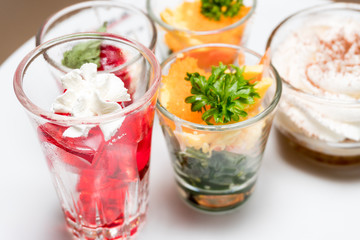 Jelly Dessert in Little Glass