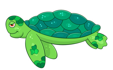 Cartoon sea turtle