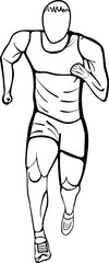 Vector hand drawn runner