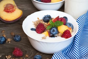 Yogurt with Granola  and fresh berries