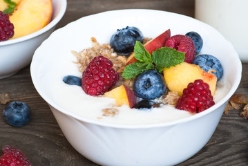 Yogurt with Granola  and fresh berries