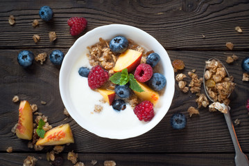 Yogurt with Granola  and fresh berries