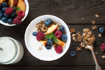 Yogurt with Granola  and fresh berries