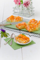 Mandarinen Kuchen mit Aprikosenmarmelade