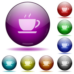 Coffee glass sphere buttons