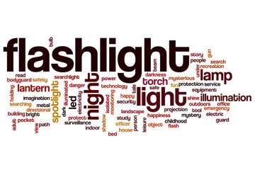 Flashlight word cloud concept