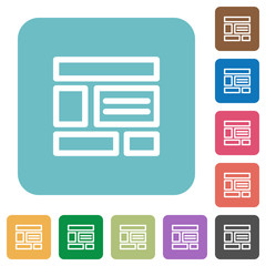 Flat web layout icons