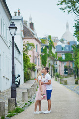 Couple on Montmartre in Paris, France