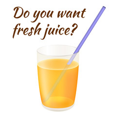 Fresh Juice Vector Illustration
