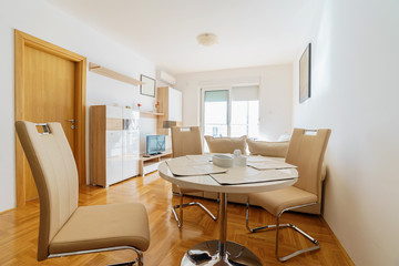 Interior of a living room in a guest house