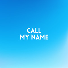 square blurred background - sky water sea colors With quote