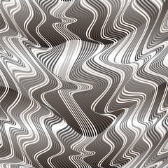 Abstract 3d effect wavy stripes background.