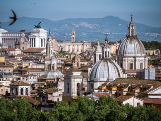 Fototapeta na wymiar View of Rome cityscape