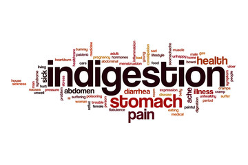 Indigestion word cloud concept