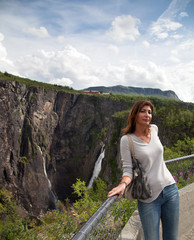 Naklejka premium Turismo in Norvegia