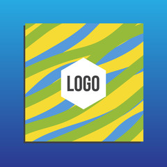 Placards or Banner. Summer olympic games. Colors of Brazil. Corp