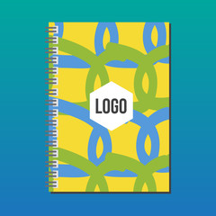 Notebook cover. Summer olympic games. Colors of Brazil. Corporat