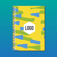 Notebook cover. Summer olympic games. Colors of Brazil. Corporat