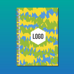 Notebook cover. Summer olympic games. Colors of Brazil. Corporat