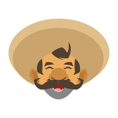 flat design mariachi musician icon vector illustration