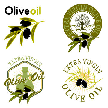 Extra virgin olive oil labels.