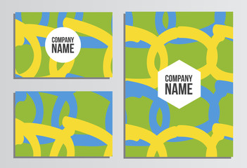 Business cards with Blank Cover. Summer olympic games. Colors of