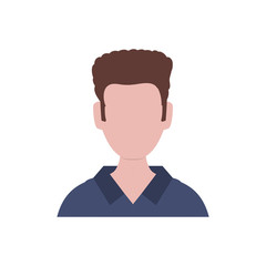 Male avatar concept represented by man icon. Isolated and flat illustration