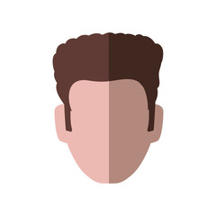 Male avatar concept represented by man head icon. Isolated and flat illustration