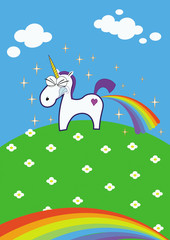 Obraz premium focused unicorn