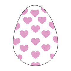 flat design easter egg icon vector illustration