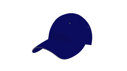 Baseball hat, blue cap, headwear isolated on white background