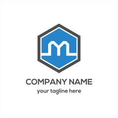 Letter M Typography Logo Vector