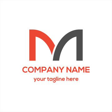 Letter M Typography Logo Vector