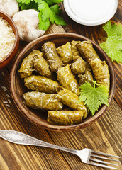 Dolma on the plate