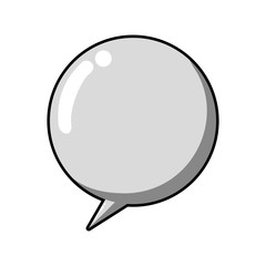 Communication concept represented by bubble icon. Isolated and flat illustration
