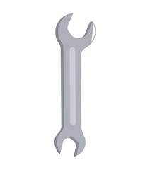 Tool, repair and construction concept represented by wrench icon. Isolated and flat illustration