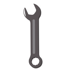 Tool, repair and construction concept represented by wrench icon. Isolated and flat illustration