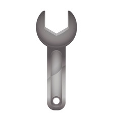 Tool, repair and construction concept represented by wrench icon. Isolated and flat illustration
