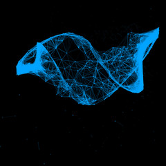 DNA triangle on black