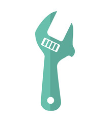 Tool, repair and construction concept represented by wrench icon. Isolated and flat illustration