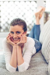 Fototapeta premium Attractive young woman