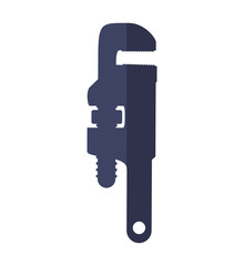 Tool, repair and construction concept represented by wrench icon. Isolated and flat illustration