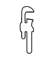 Tool, repair and construction concept represented by wrench icon. Isolated and flat illustration