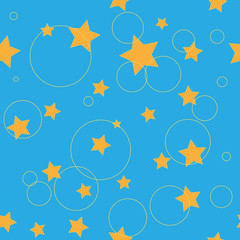 Circle and star seamless pattern