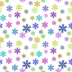 Flower color seamless pattern