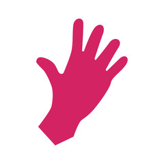 Human hand concept represented by gesture with fingers icon. Isolated and flat illustration