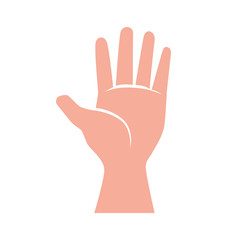 Human hand concept represented by gesture with fingers icon. Isolated and flat illustration