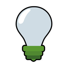 Energy concept represented by light bulb icon. Isolated and flat illustration